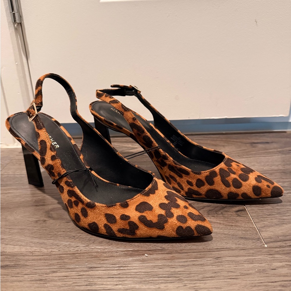 Leopard Print Slingback Heels